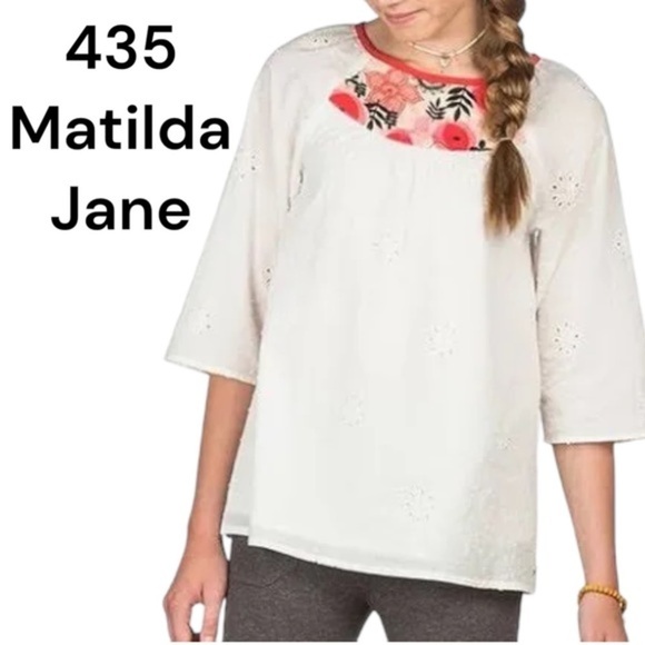 435 Matilda Jane white tunic top - Picture 1 of 7